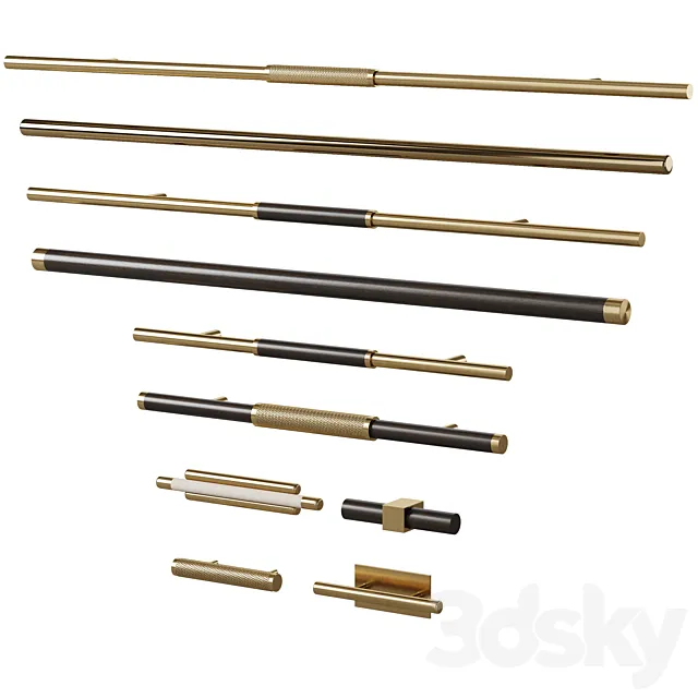 Set Furniture handles by Frato 3D Model