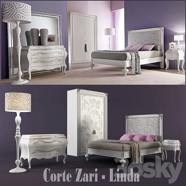 Set in the bedroom Corte-Zari 3DModel Set in the bedroom Corte-Zari 3DModel