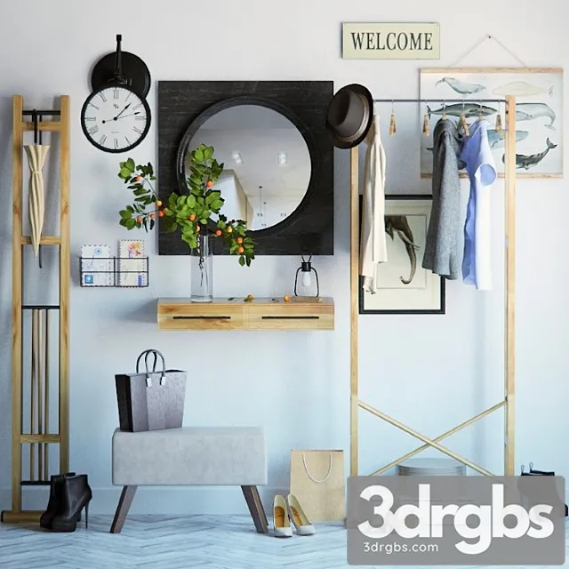 Set In The Hallway 3D Model Download Set In The Hallway 3D Model Download