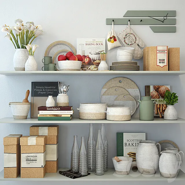 Set kitchen Green J17 3DModel