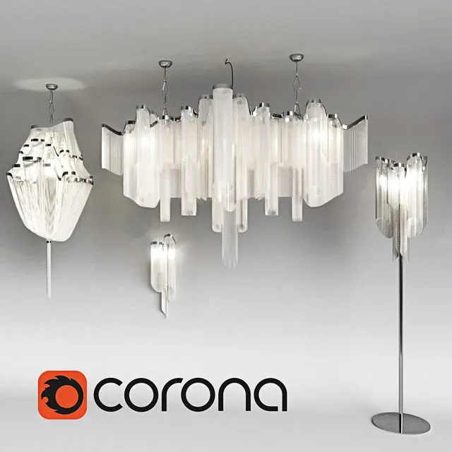 Set lamps Terzani 3D Model Set lamps Terzani 3D Model