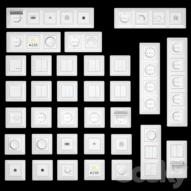 Set Legrand Valena Life (4 collor) 3DModel Set Legrand Valena Life (4 collor) 3DModel