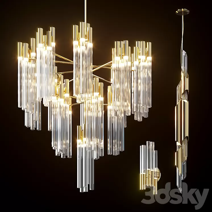 Set LUXXU factory lamps. 3D Model