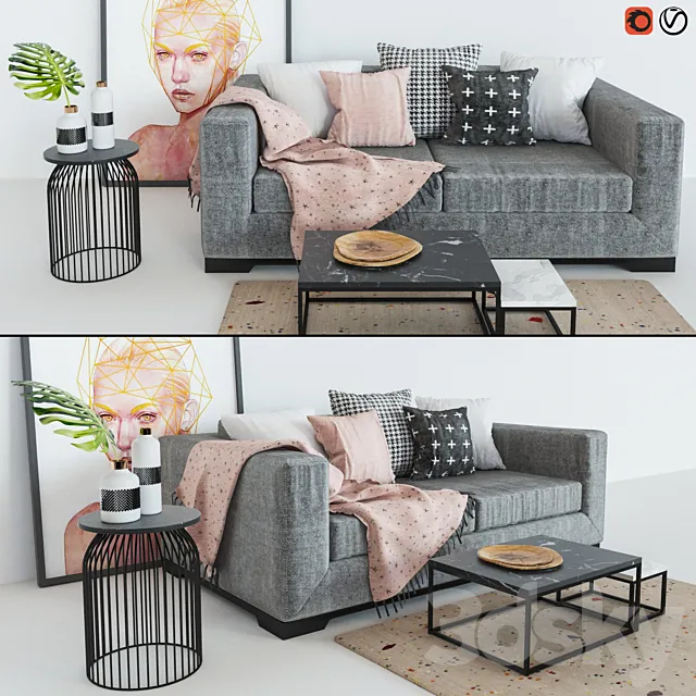 Set mebeli_5 3D Model Set mebeli_5 3D Model