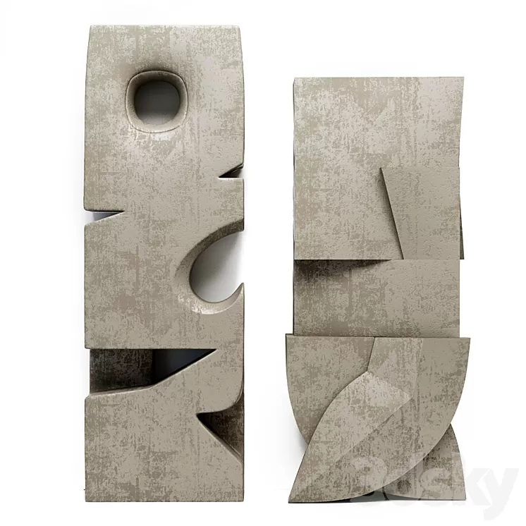 Set of 2 sculptures-bas-reliefs 3D Model Free Download