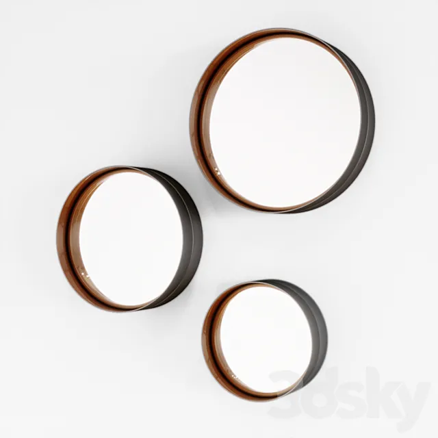 Set of 3 mirrors – wilson 3D Model