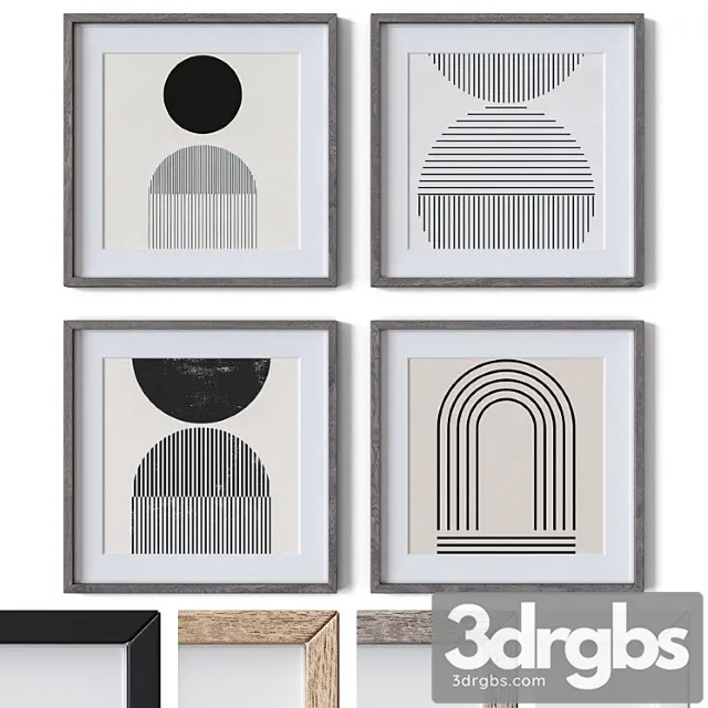 Set of 4 wall paintings 2378