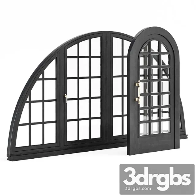 Set of arched doors and windows 3D Model Download