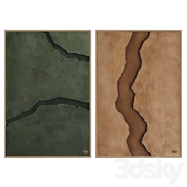 Set of art paintings from the Terra collection by Muddy 3D Model Set of art paintings from the Terra collection by Muddy 3D Model