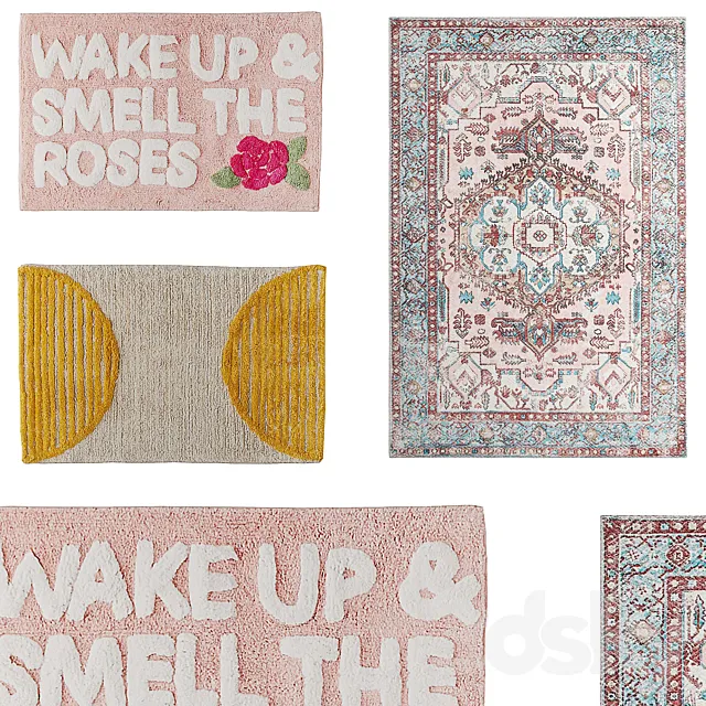 Set of bath mats from Urban Outfitters No. 3 3D Model Set of bath mats from Urban Outfitters No. 3 3D Model
