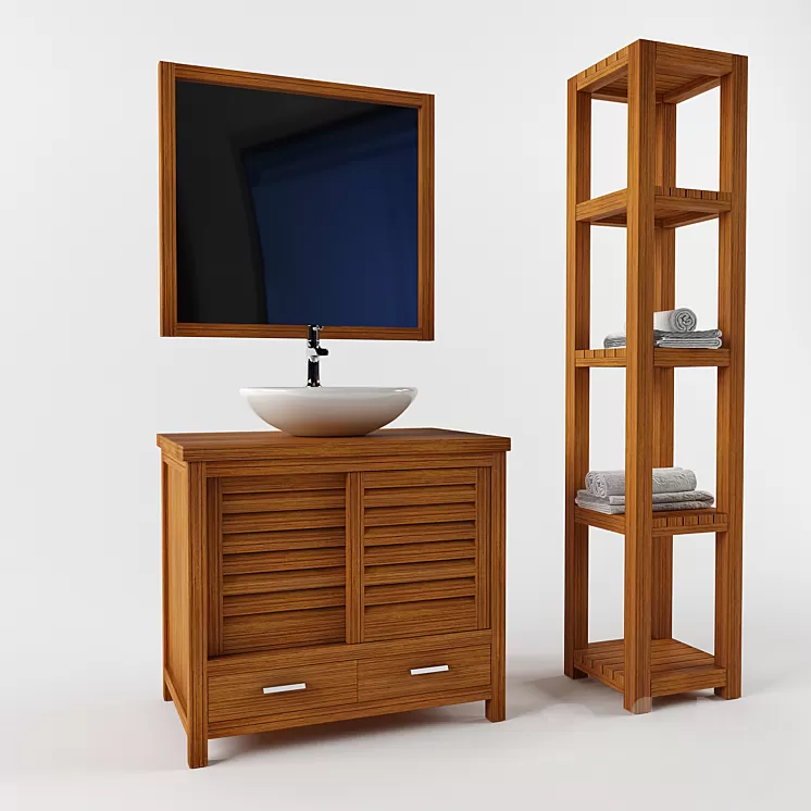 set of bathroom furniture 3D Model set of bathroom furniture 3D Model