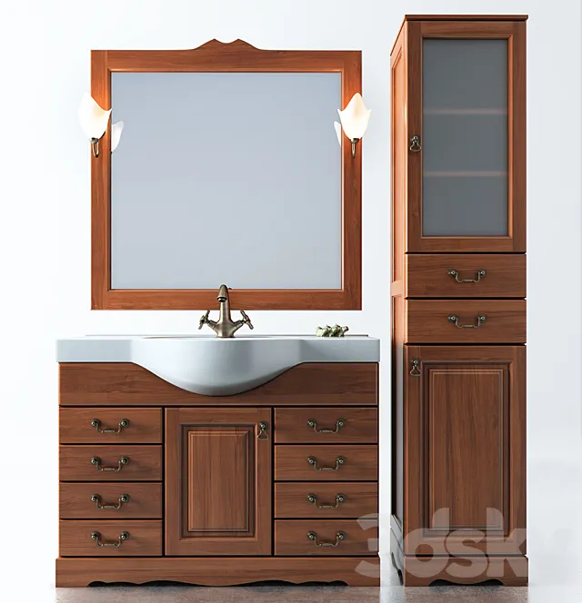 Set of bathroom furniture 3DModel Set of bathroom furniture 3DModel
