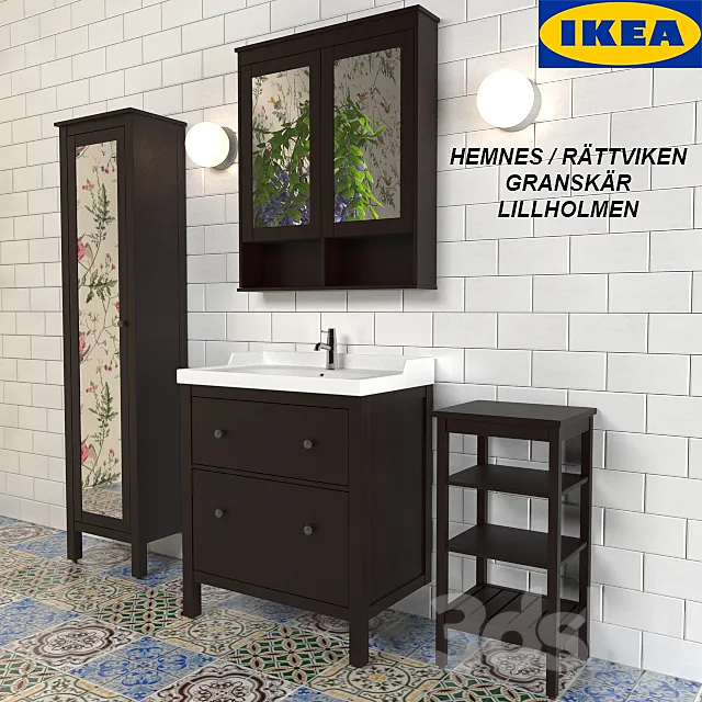 Set of bathroom furniture 3DModel Set of bathroom furniture 3DModel