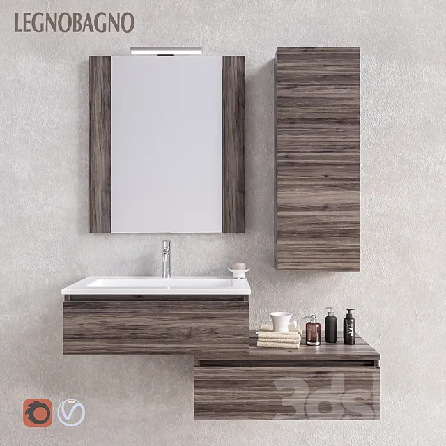 Set of bathroom furniture Componibile 1 3DModel Set of bathroom furniture Componibile 1 3DModel