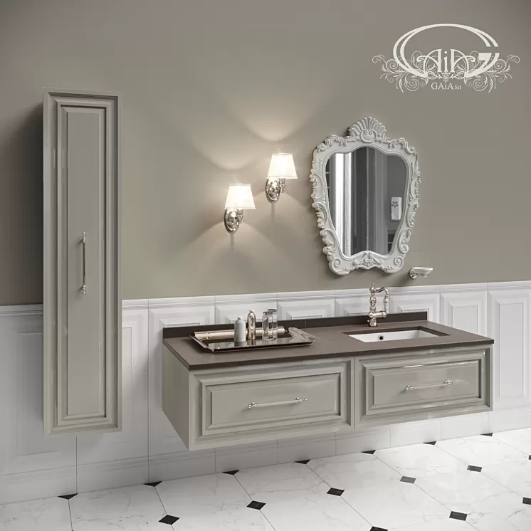 Set of bathroom furniture Gaia # 1 3D Model Set of bathroom furniture Gaia # 1 3D Model