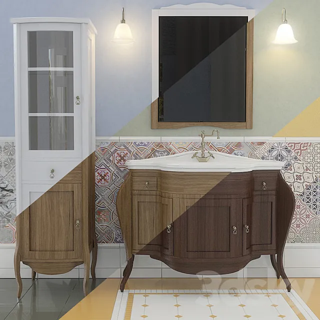 Set of bathroom furniture Marian 3D Model Set of bathroom furniture Marian 3D Model