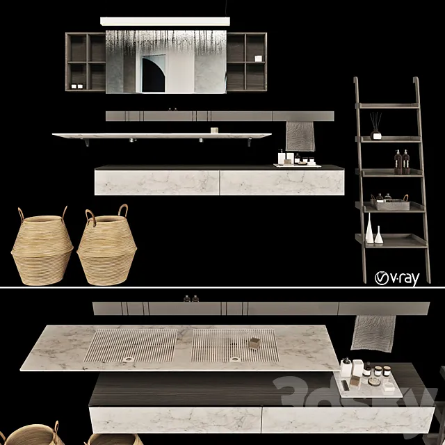 Set of bathroom furniture_agape 3D Model Set of bathroom furniture_agape 3D Model