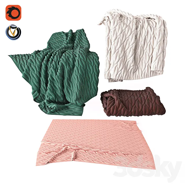 Set of blankets 1 3DModel Set of blankets 1 3DModel