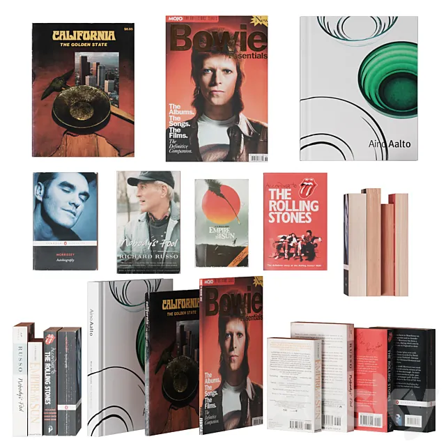 Set of books and magazines 3D Model Set of books and magazines 3D Model