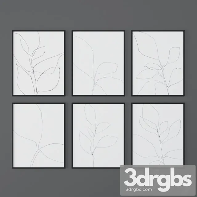 Set Of Botanical Posters From Minimalinstant 3D Model Download