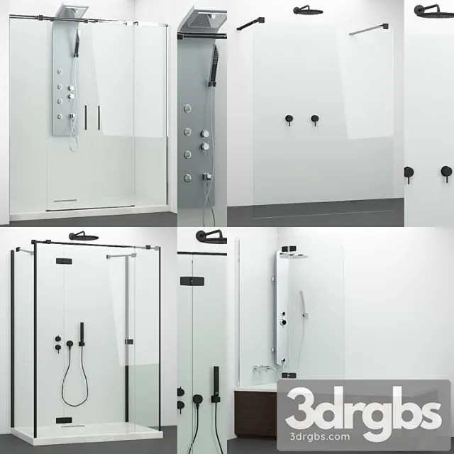Set of Cabins Radaway Grohe 4 3D Model Download Set of Cabins Radaway Grohe 4 3D Model Download