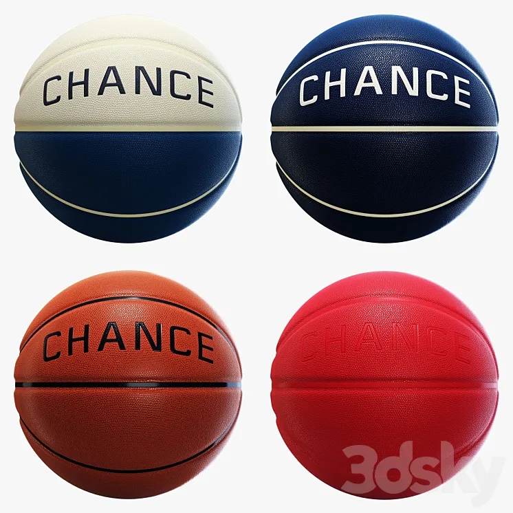 Set of chanse basketballs 3D Model Free Download