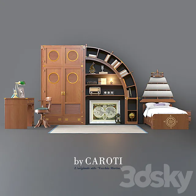 Set of children’s furniture Caroti Play 3D Model
