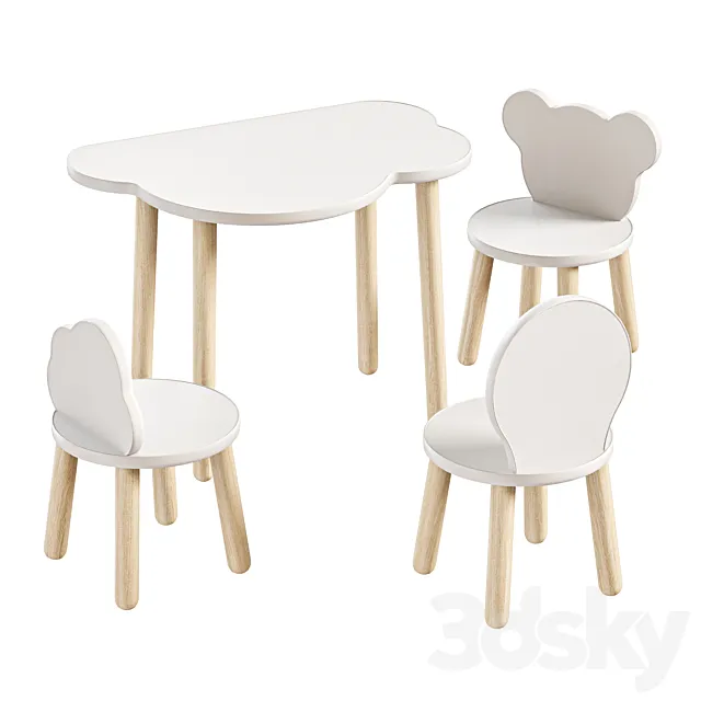 Set of children’s furniture Todi 3D Model Set of children’s furniture Todi 3D Model