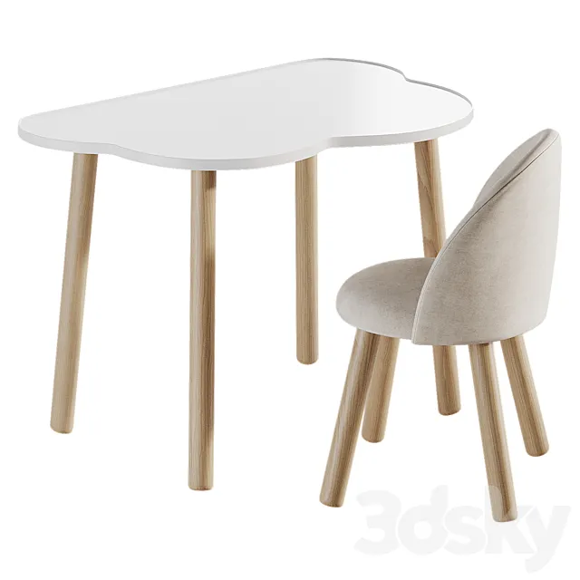 Set of children’s tables and chairs TODI 3D Model Set of children’s tables and chairs TODI 3D Model