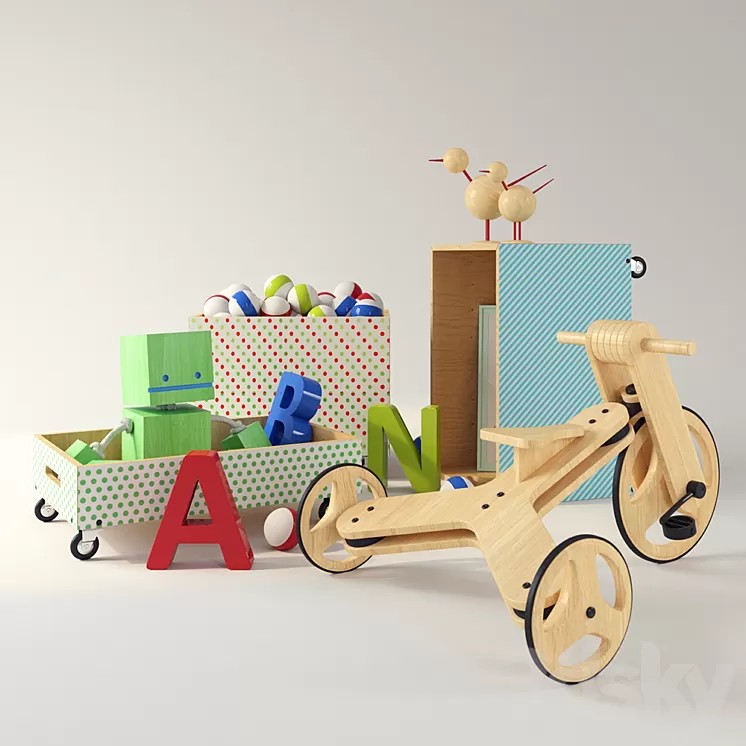Set of children's toys 3D Model