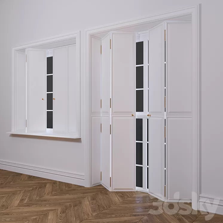 Set of classic windows 3D Model