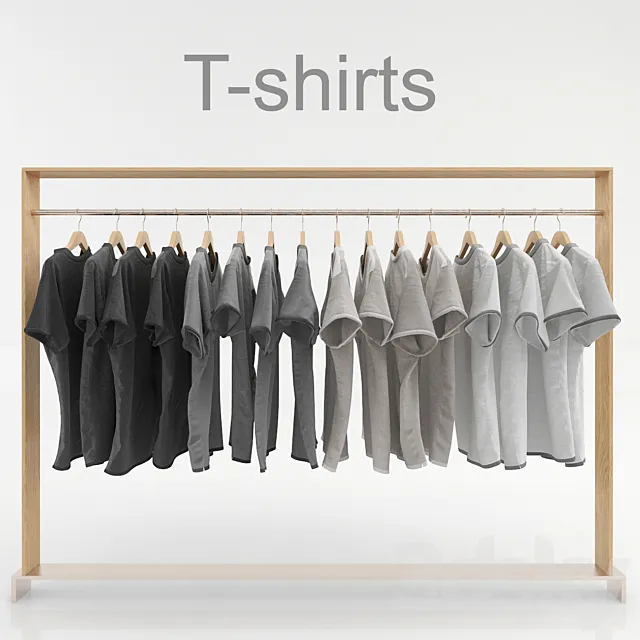 Set of clothes on a hanger 3D Model