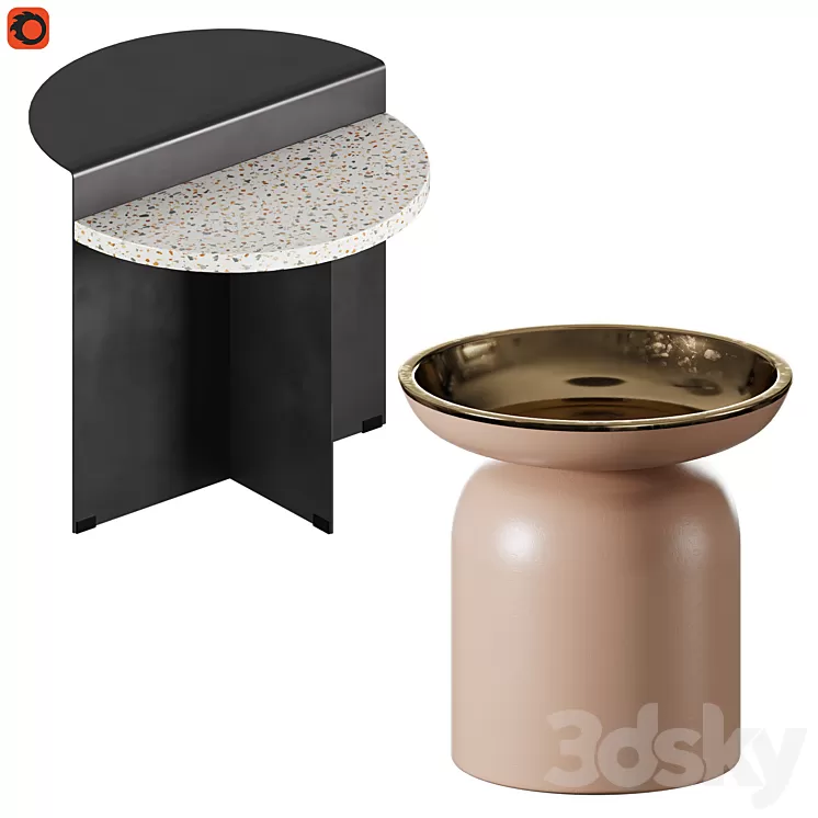 Set of coffee tables Cleary and Neiva 3D Model Free Download