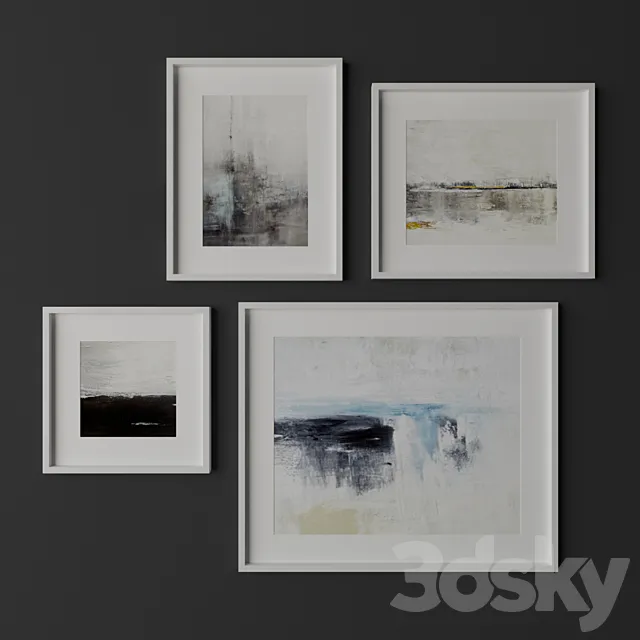 Set of contemporary art 15 3D Model Set of contemporary art 15 3D Model