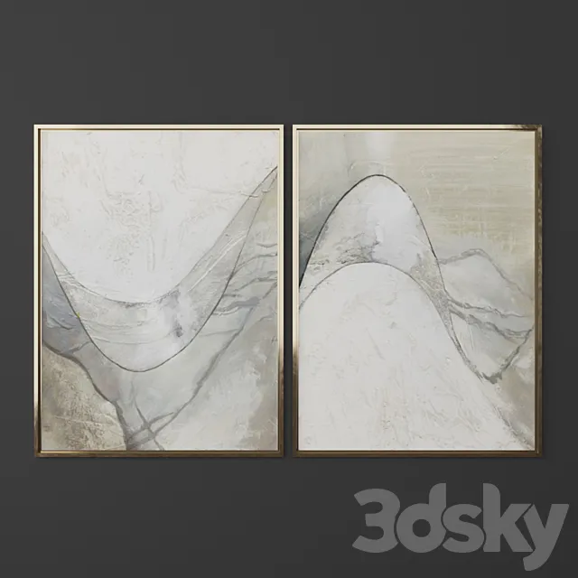 Set of contemporary art 19 3D Model Set of contemporary art 19 3D Model