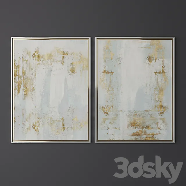 Set of contemporary art 7 3D Model Set of contemporary art 7 3D Model