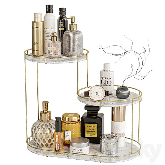 Set of cosmetics for the bathroom or beauty salon 100 3D Model