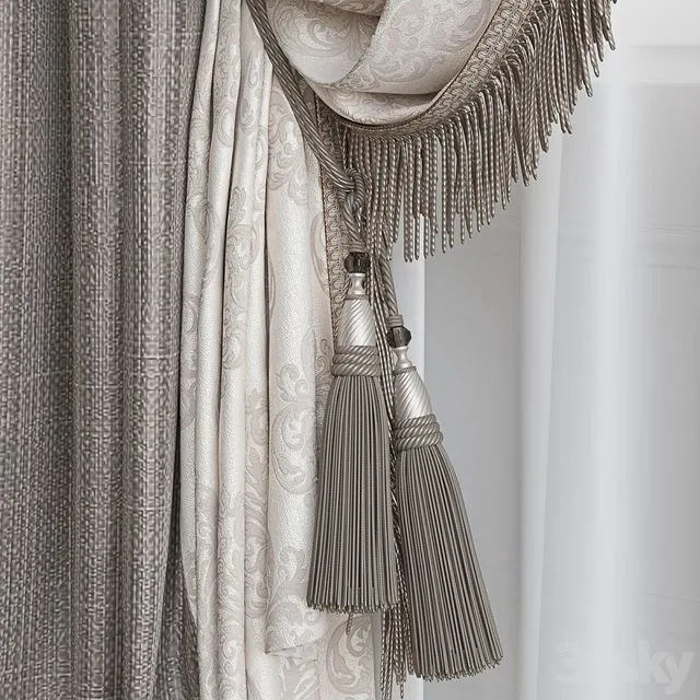 Set of curtains 84 3D Model