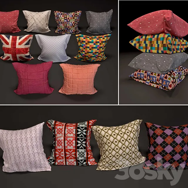Set of cushions 3DModel Set of cushions 3DModel