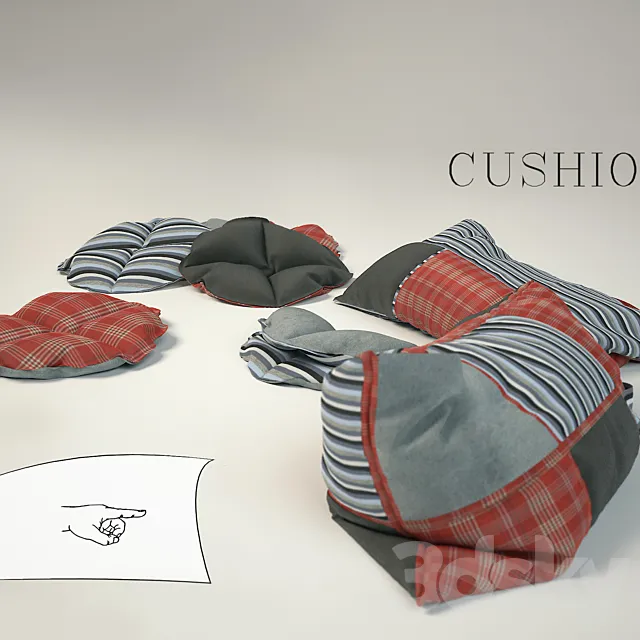 Set of cushions 3DModel Set of cushions 3DModel