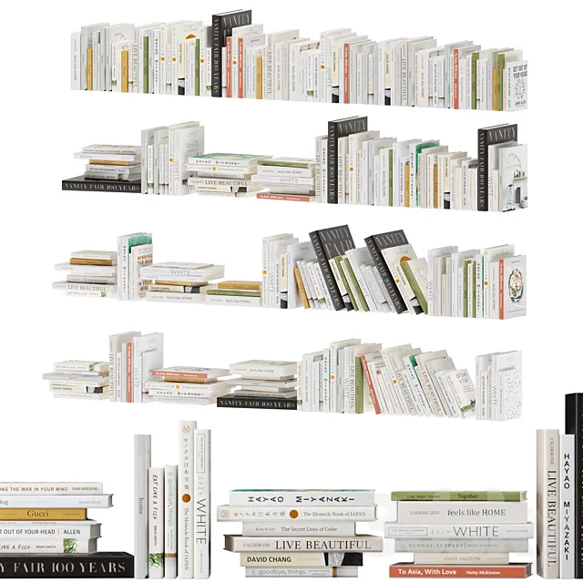 Set of decorative books. collection 3 3DModel Set of decorative books. collection 3 3DModel