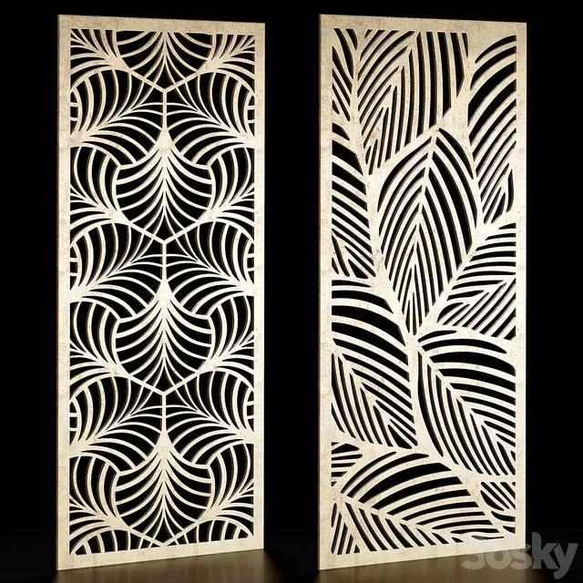 Set of decorative panels 28 3D Model Set of decorative panels 28 3D Model