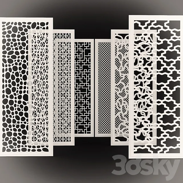 Set of decorative panels 3DModel Set of decorative panels 3DModel