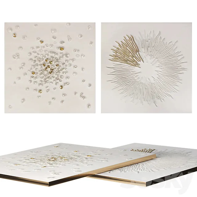 Set of decorative panels from QUINTESSA 3D Model