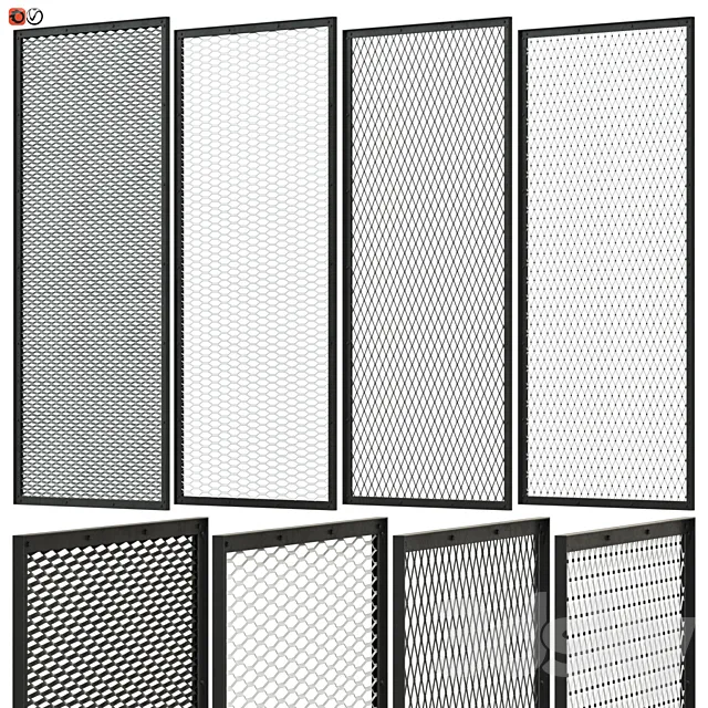 Set of decorative panels in the Loft style 02 3D Model Set of decorative panels in the Loft style 02 3D Model