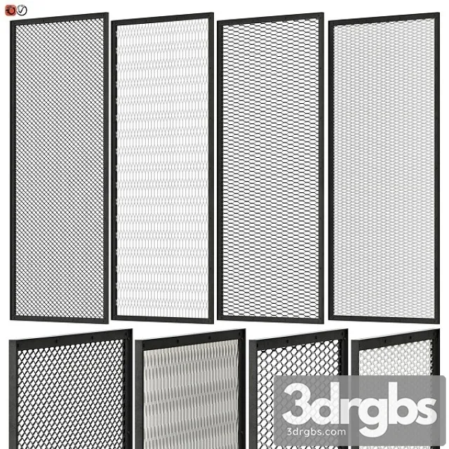 Set of Decorative Panels In The Loft Style 03 3D Model Download