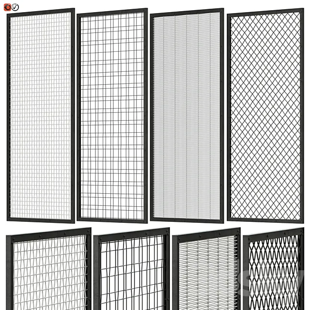Set of decorative panels in the Loft style 04 3D Model Set of decorative panels in the Loft style 04 3D Model