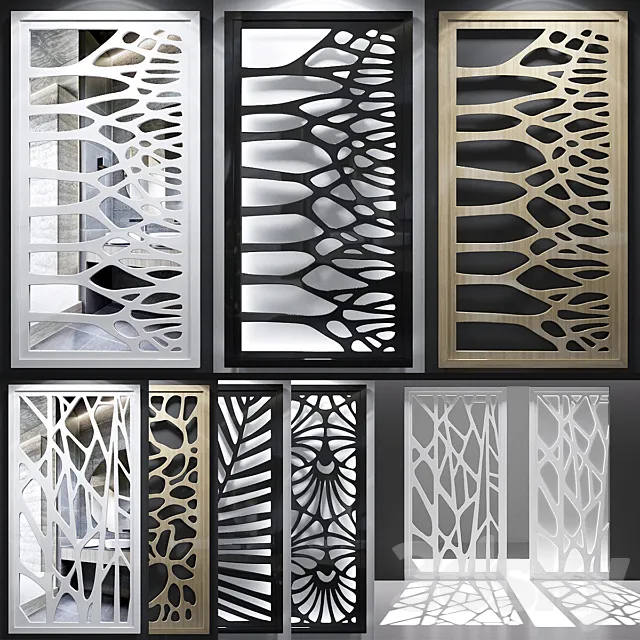 Set of decorative panels_16 3D Model Set of decorative panels_16 3D Model
