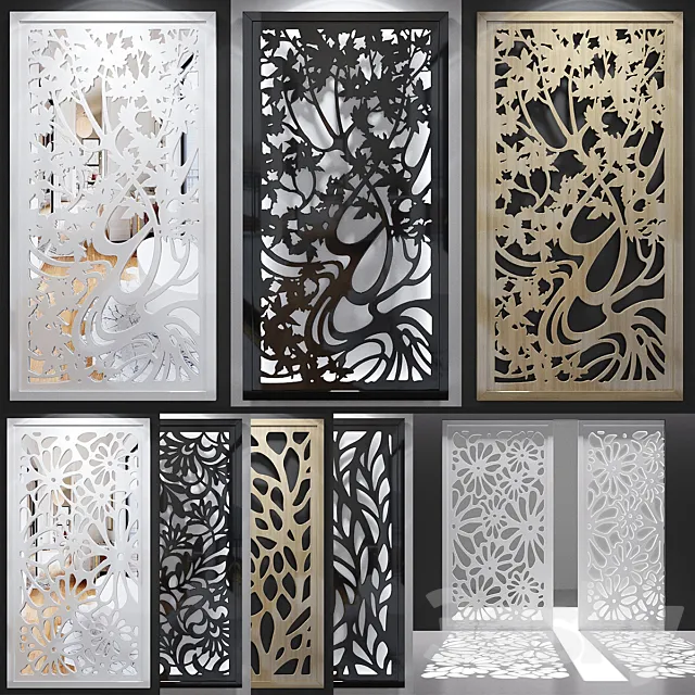 Set of decorative panels_17 3D Model Set of decorative panels_17 3D Model