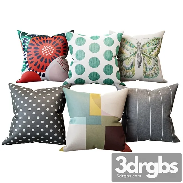 Set of Decorative Pillows Ikea Pillows 3D Model Download Set of Decorative Pillows Ikea Pillows 3D Model Download